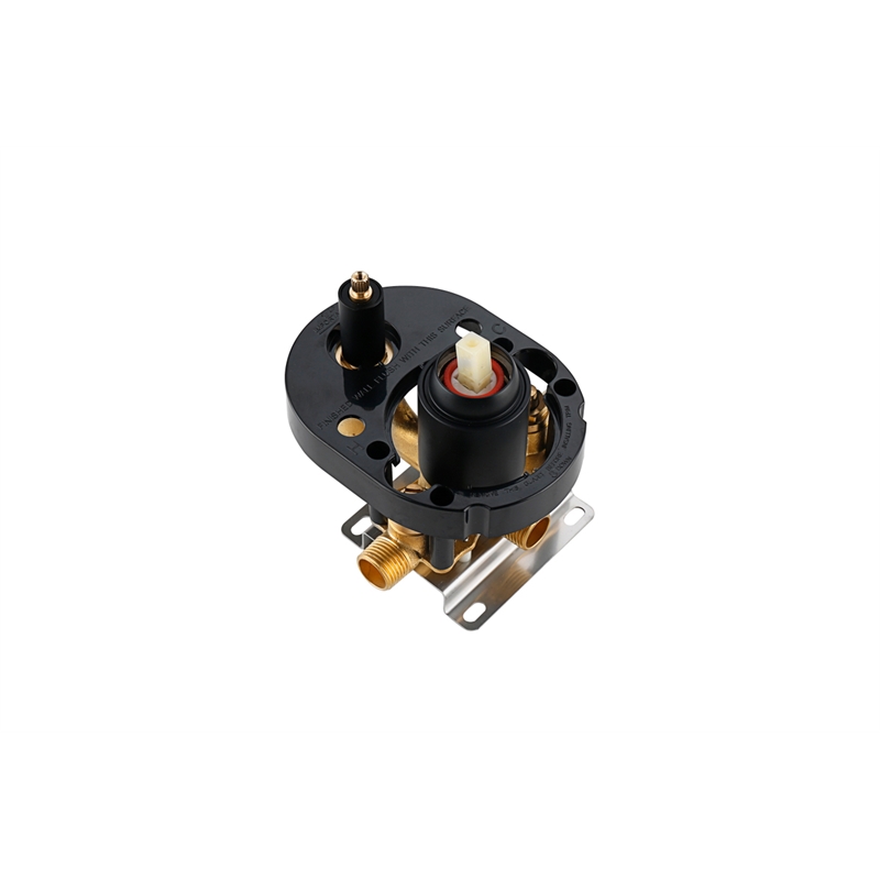 Elegant Kitchen and Bath Petar Brass Shower Faucet System in Black