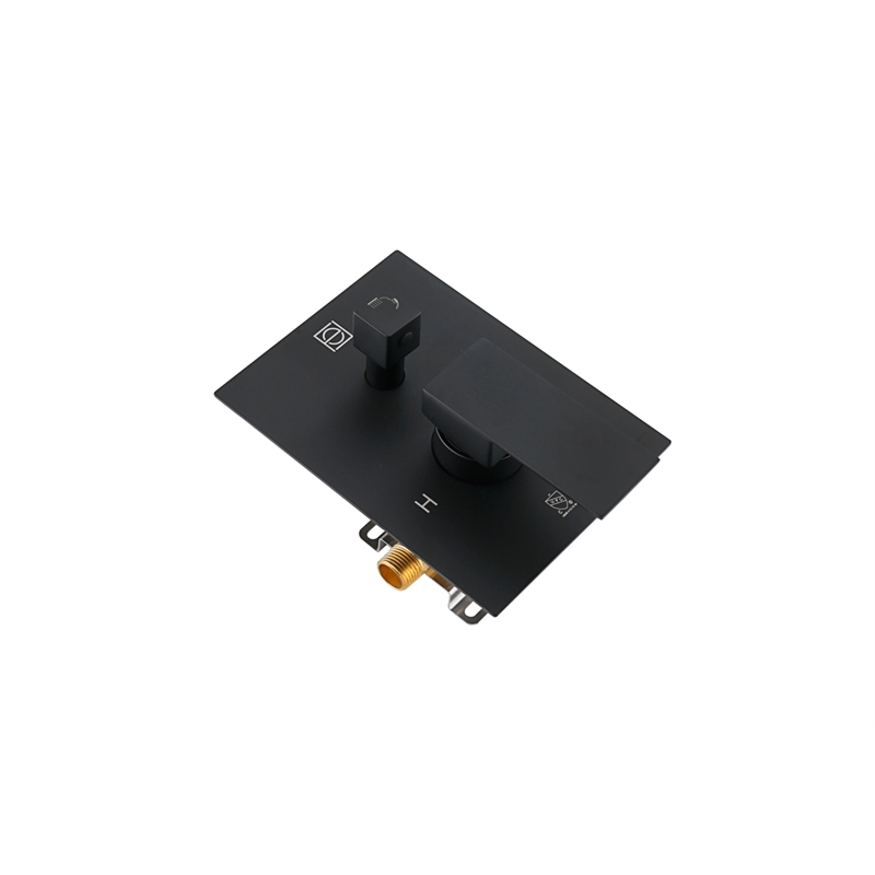 Elegant Kitchen and Bath Petar Brass Shower Faucet System in Black