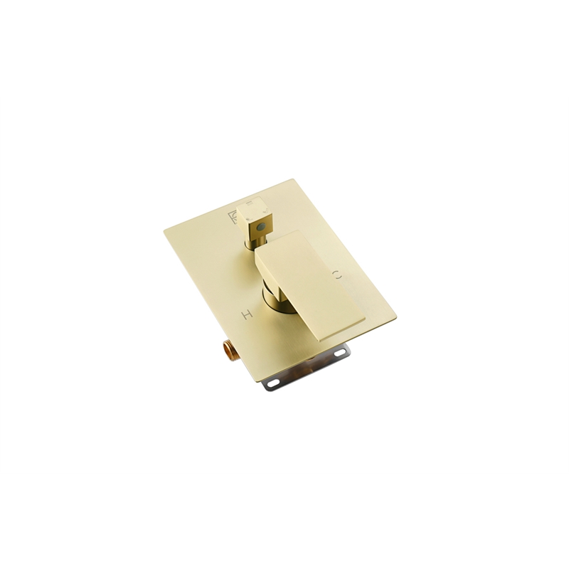 Elegant Kitchen and Bath Petar Brass Shower Faucet System in Gold