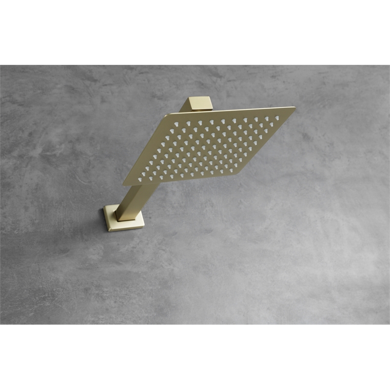 Elegant Kitchen and Bath Petar Brass Shower Faucet System in Gold