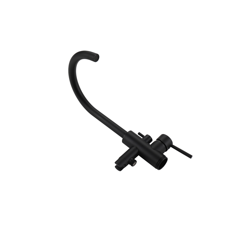 Elegant Kitchen and Bath Steven Brass Floor Mounted Tub Faucet in Matte Black