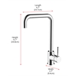 Elegant Kitchen and Bath Levi Stainless Steel Kitchen Faucet in Chrome