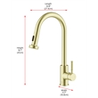 Elegant Kitchen and Bath Sem Stainless Steel Kitchen Faucet in Brushed Gold