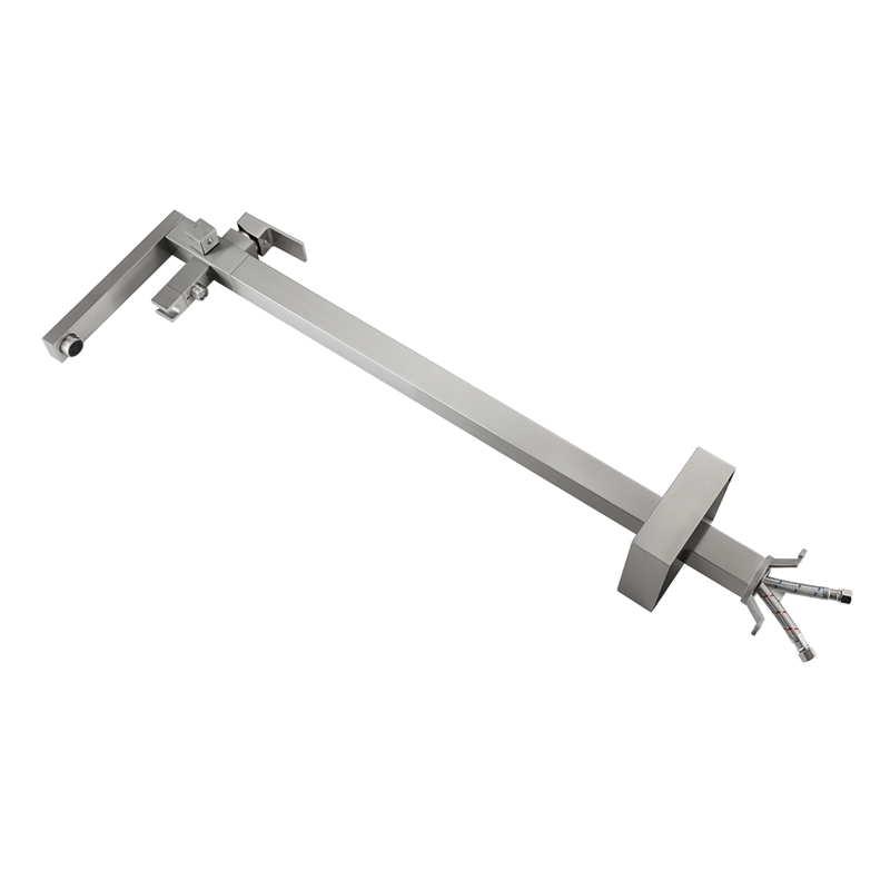 Elegant Kitchen and Bath Henry Brass Floor Mounted Tub Faucet in Brushed Nickel
