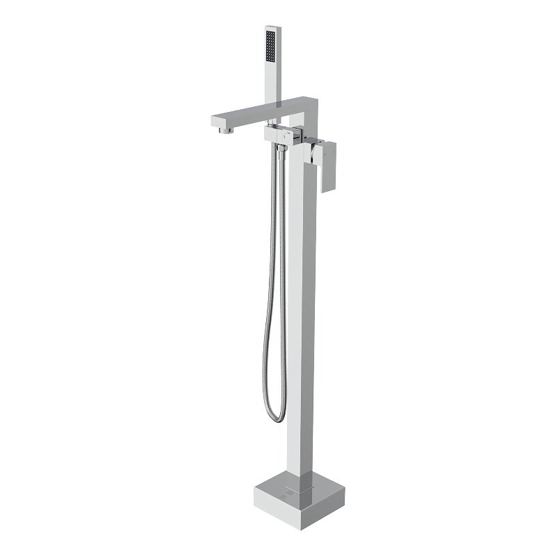 Elegant Kitchen and Bath Henry Brass Floor Mounted Tub Faucet in Chrome