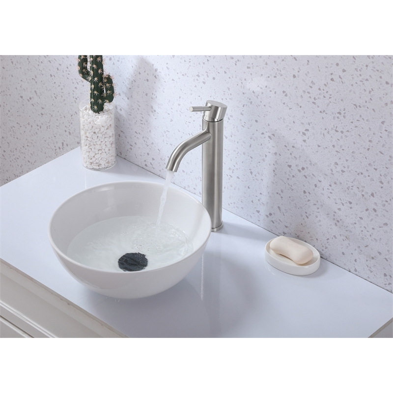 Elegant Kitchen and Bath Victor Stainless Steel Bathroom Faucet in Nickel
