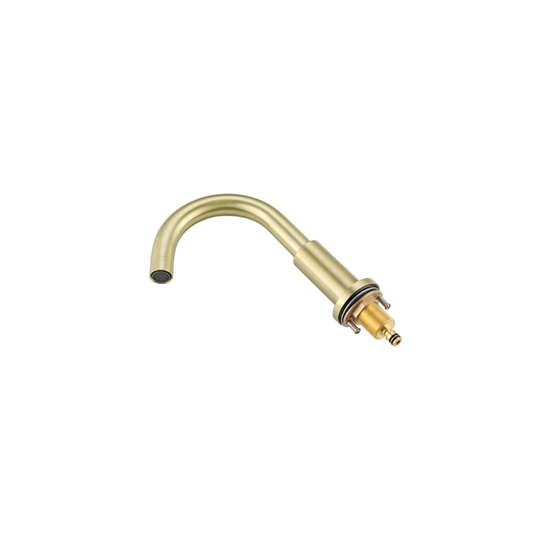 Elegant Kitchen and Bath Leah Brass Double Handle Bathroom Faucet in Gold