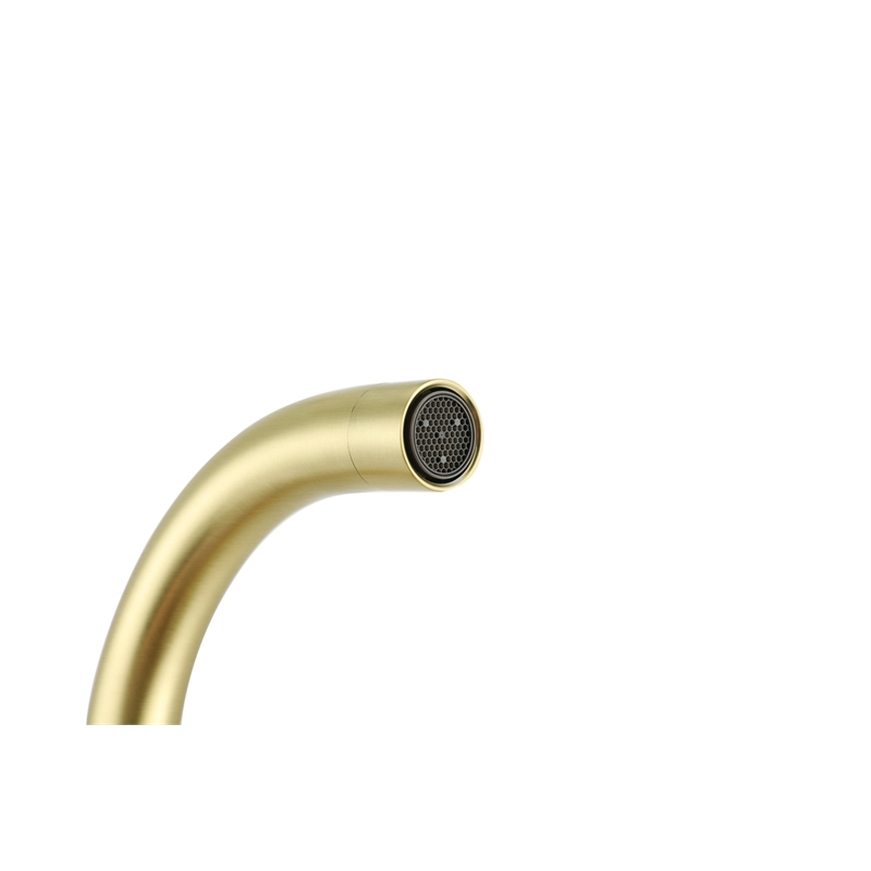 Elegant Kitchen and Bath Leah Brass Double Handle Bathroom Faucet in Gold