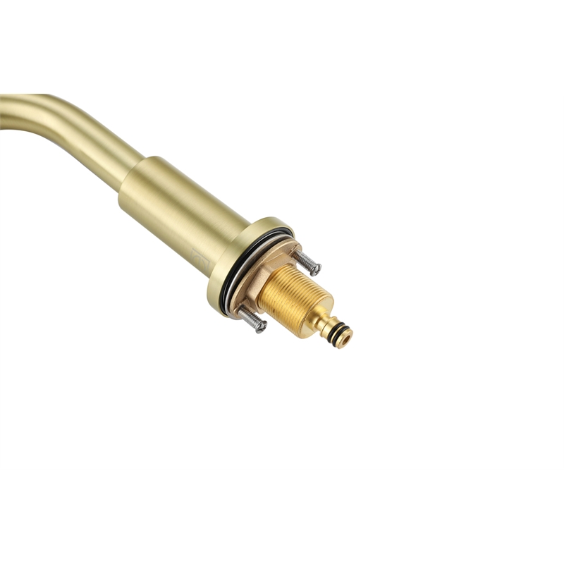 Elegant Kitchen and Bath Leah Brass Double Handle Bathroom Faucet in Gold