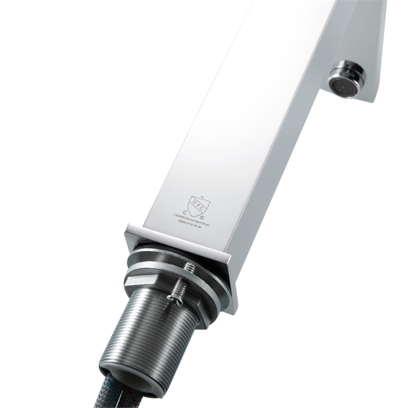 Elegant Kitchen and Bath Jakob Modern Stainless Steel Bathroom Faucet in Chrome