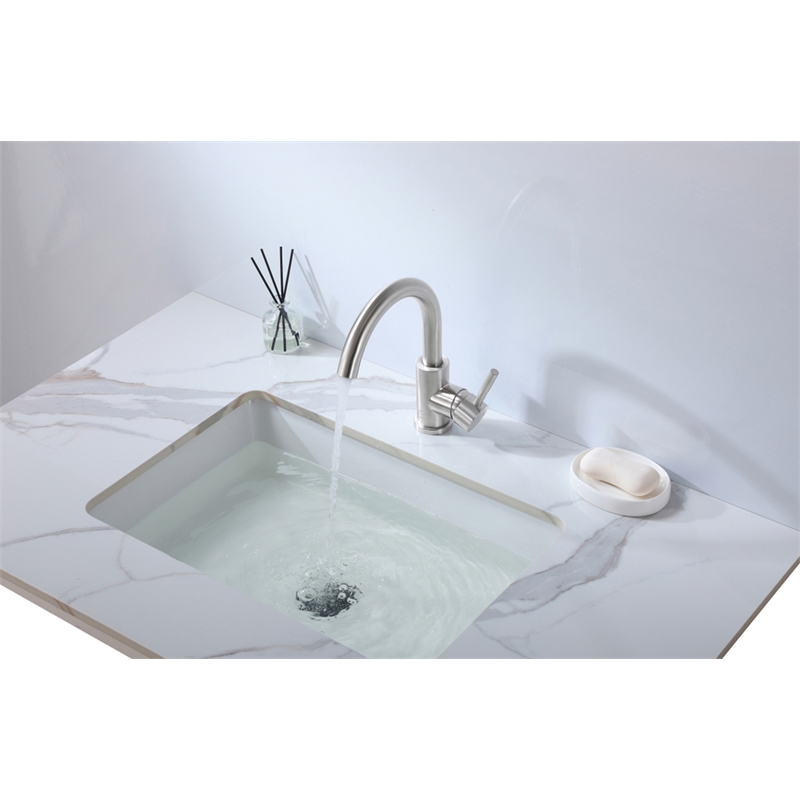 Elegant Kitchen and Bath Louis Stainless Steel Bathroom Faucet in Brushed Nickel