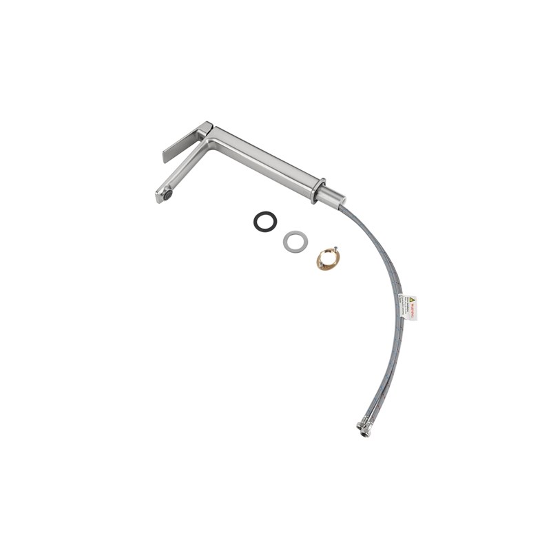 Elegant Kitchen and Bath Lena Brass Single Handle Bathroom Faucet in Nickel