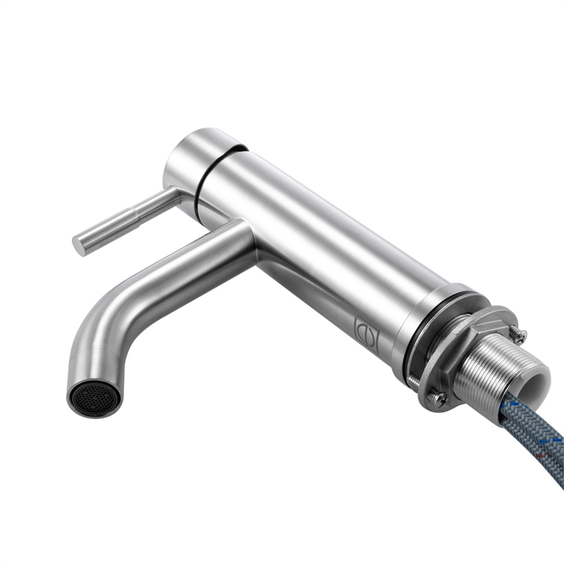 Elegant Kitchen and Bath Victor Stainless Steel Bathroom Vanity Faucet in Nickel