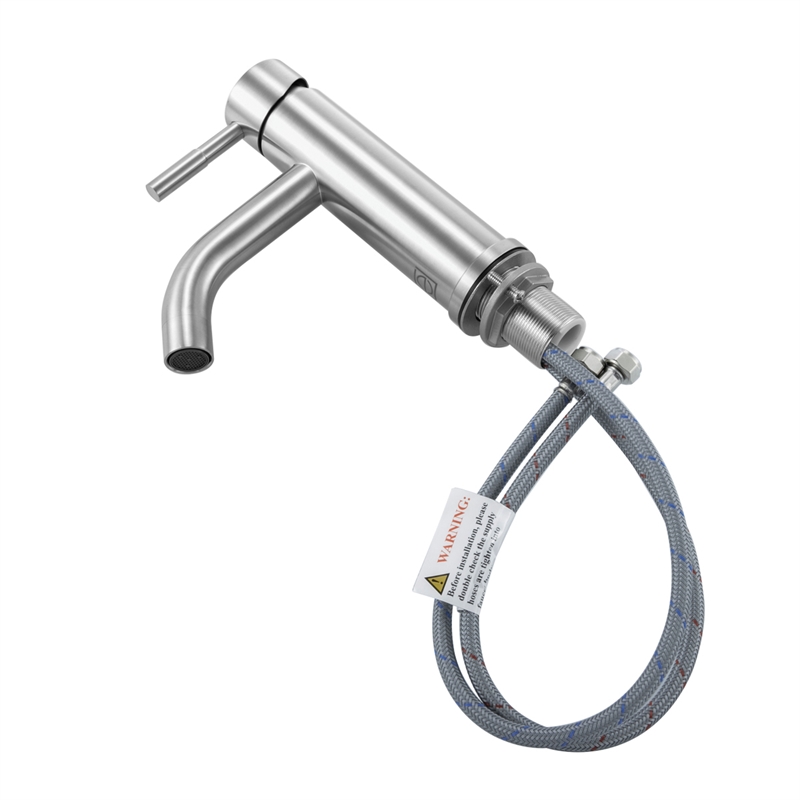Elegant Kitchen and Bath Victor Stainless Steel Bathroom Vanity Faucet in Nickel