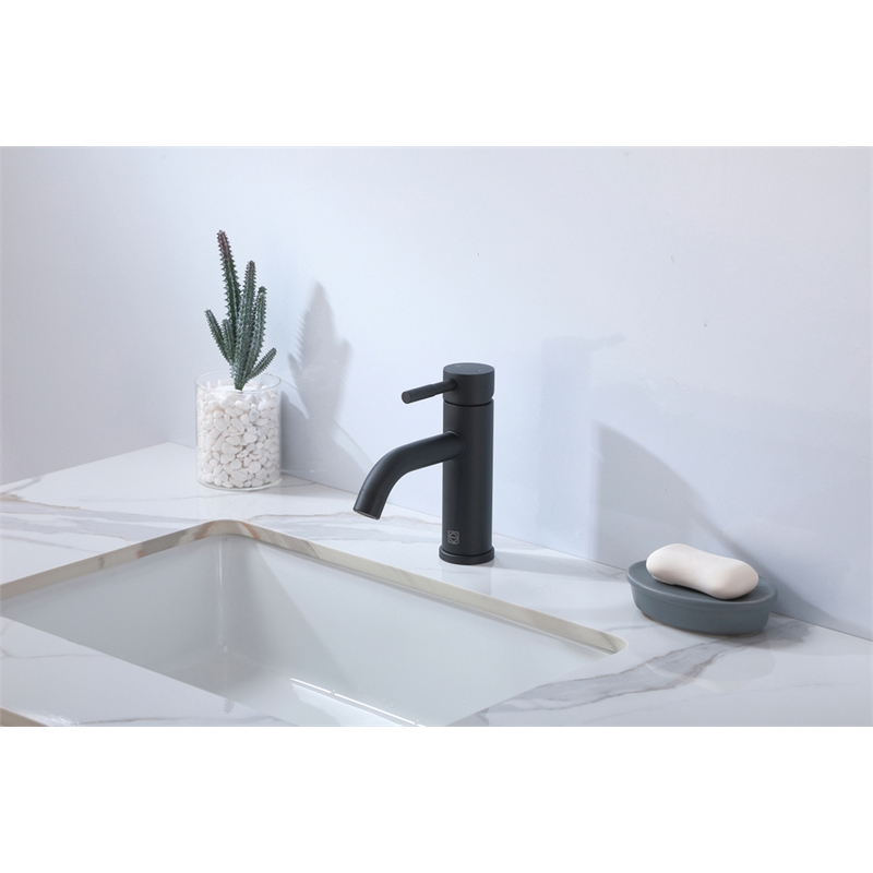 Elegant Kitchen and Bath Victor Stainless Steel Bathroom Faucet in Black