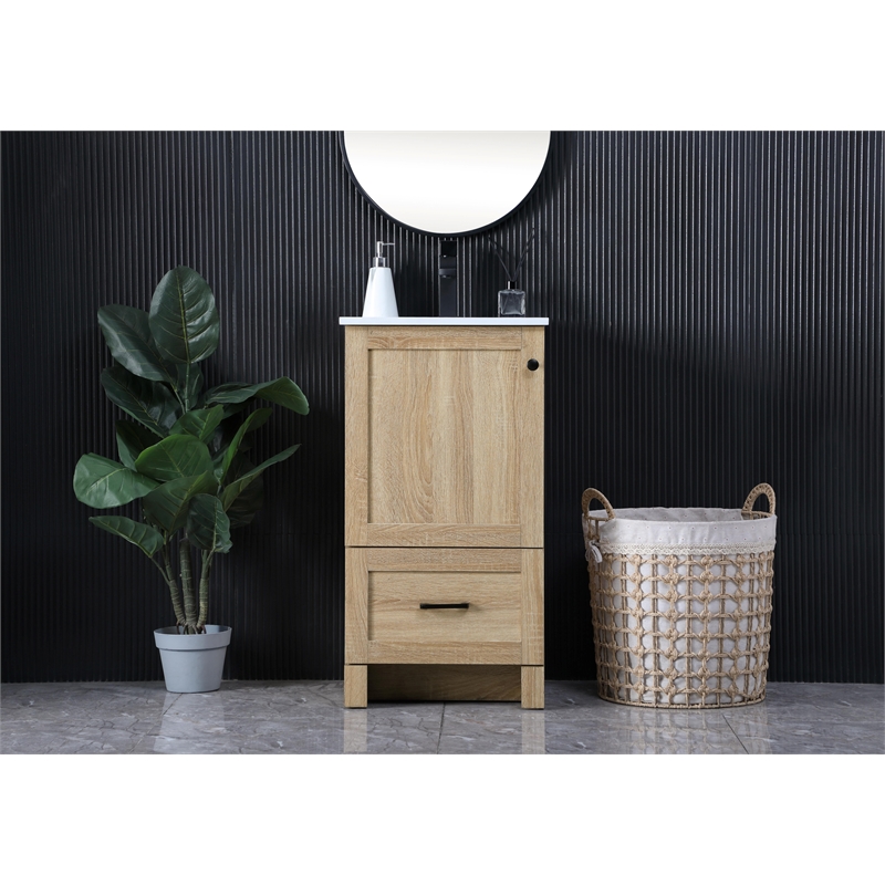 Elegant Kitchen And Bath 18 Inch Single Bathroom Vanity In Mango Wood