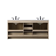 Elegant Kitchen And Bath 72 Inch Double Bathroom Vanity In Mango Wood
