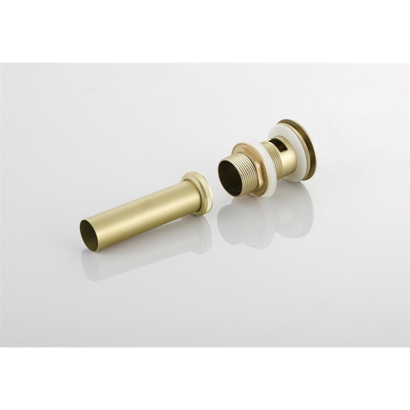 Elegant Kitchen And Bath Pop-Up Bathroom Sink Drain With Overflow Brushed Gold