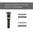 Elegant Kitchen And Bath Pop-Up Bathroom Sink Drain With Overflow In Matte Black
