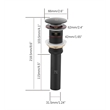 Elegant Kitchen And Bath Pop-Up Bathroom Sink Drain With Overflow In Matte Black