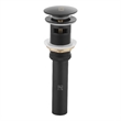 Elegant Kitchen And Bath Pop-Up Bathroom Sink Drain With Overflow In Matte Black