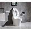 Elegant Kitchen And Bath Smart Round Bidet Toilet In Glossy White