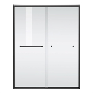 Elegant Kitchen And Bath Semi-Frameless Shower Door 60 X 72 In Brushed Nickel
