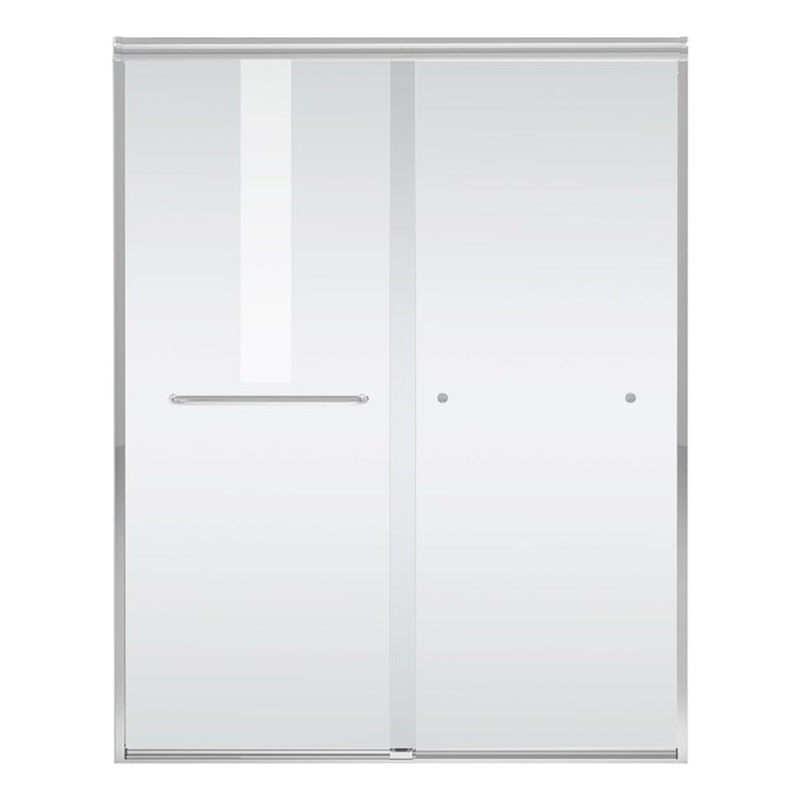 Elegant Kitchen And Bath Semi-Frameless Shower Door 60 X 72 In Matte Black