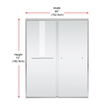 Elegant Kitchen And Bath Semi-Frameless Shower Door 60 X 72 In Matte Black