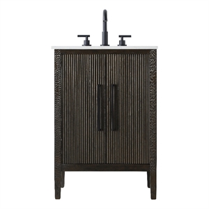 Elegant Kitchen And Bath 24&quot Single Bathroom Vanity In Chocolate Oak