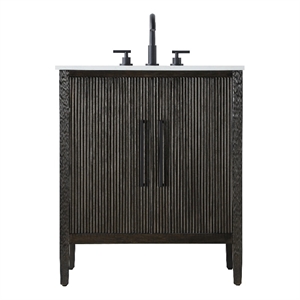 Elegant Kitchen And Bath 30&quot Single Bathroom Vanity In Chocolate Oak