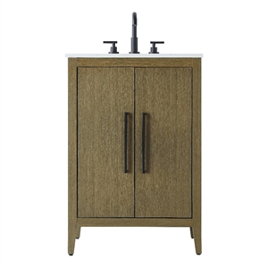 Elegant Kitchen And Bath 24&quot Single Bathroom Vanity In Chestnut Brown