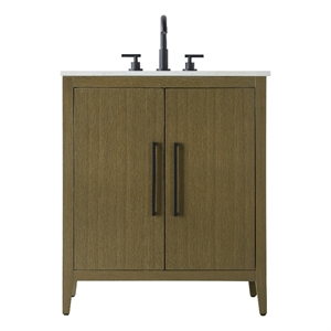 Elegant Kitchen And Bath 30&quot Single Bathroom Vanity In Chestnut Brown
