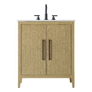 Elegant Kitchen And Bath 30&quot Single Bathroom Vanity In  Honey Brown