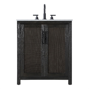 Elegant Kitchen And Bath 30&quot Single Bathroom Vanity In  Chocolate Oak