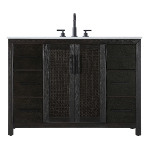 Elegant Kitchen And Bath 48&quot Single Bathroom Vanity In  Chocolate Oak