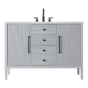 Elegant Kitchen And Bath 48&quot Single Bathroom Vanity In Grey