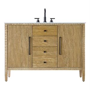 Elegant Kitchen And Bath 48&quot Single Bathroom Vanity In Linen Oak