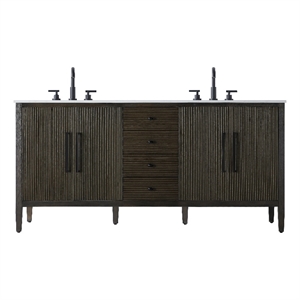 Elegant Kitchen And Bath 72&quot Double Bathroom Vanity&quotocolate Oak