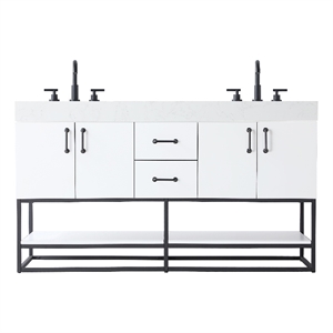 Elegant Kitchen And Bath 60&quot Double Bathroom Vanity In White
