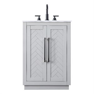 Elegant Kitchen And Bath 24&quot Single Bathroom Vanity In Grey