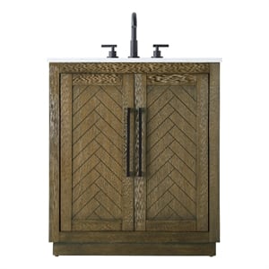 Elegant Kitchen And Bath 30&quot Single Bathroom Vanity In Hazel Oak