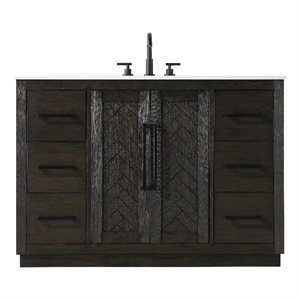 Elegant Kitchen And Bath 48&quot Single Bathroom Vanity In Chocolate Oak