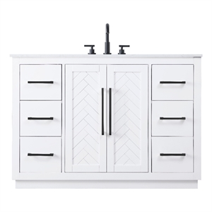 Elegant Kitchen And Bath 48&quot Single Bathroom Vanity In White