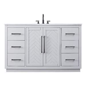 Elegant Kitchen And Bath 54&quot Single Bathroom Vanity In Grey