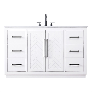 Elegant Kitchen And Bath 54&quot Single Bathroom Vanity In White