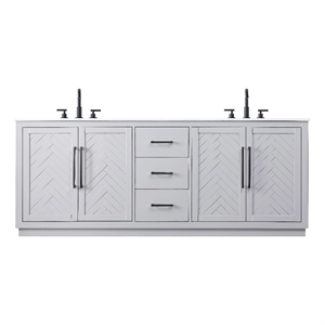 Elegant Kitchen And Bath 84&quot Double Bathroom Vanity In Grey