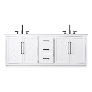 Elegant Kitchen And Bath 84&quot Double Bathroom Vanity In White
