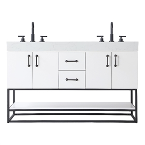 Elegant Kitchen And Bath 54&quot Double Bathroom Vanity In White