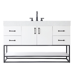 Elegant Kitchen And Bath 54&quot Single Bathroom Vanity In White